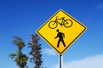 bicycle pedestrian crossing