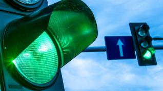Green traffic signals