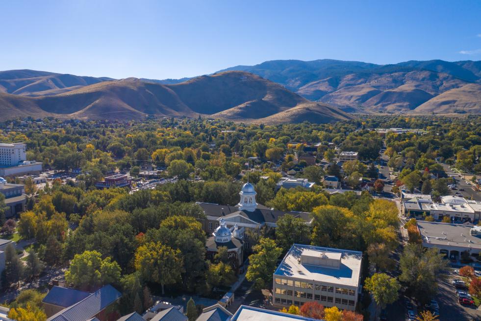 Aerial view of Carson City NV