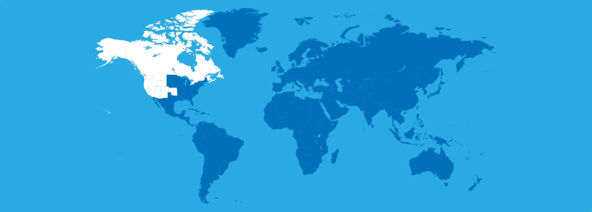 world map highlight western us/canada